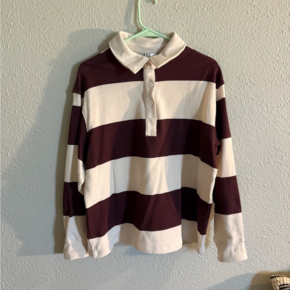 H&M Cream Divided Sweatshirt